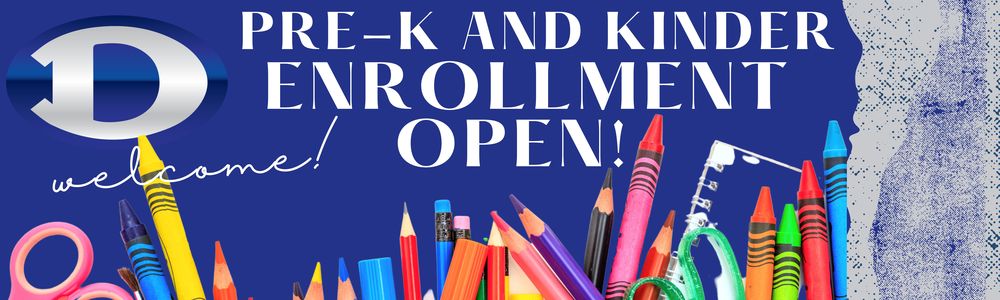 prek and kinder enrollment open, welcome, school supplies