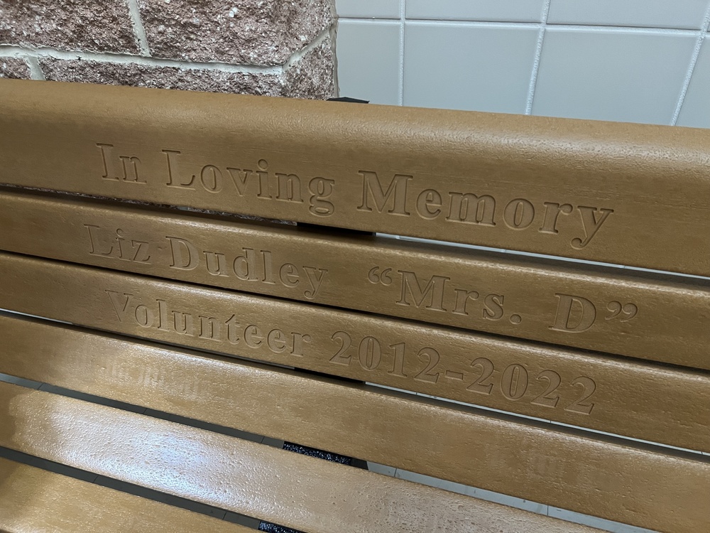 inscription on bench