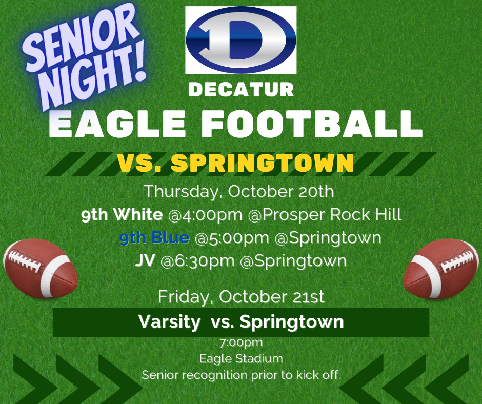 Springtown games info, see pdf