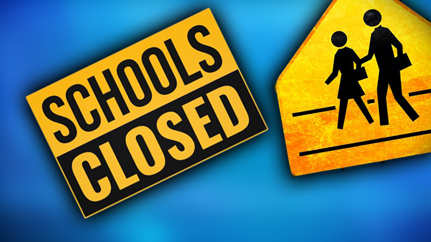 schools closed sign